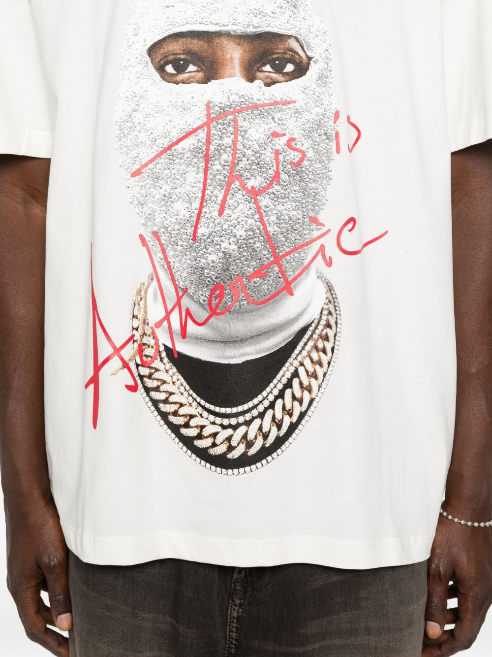 T-shirt in cotone con stampa girocollo NUS26286 081 IH NOM UH NIT