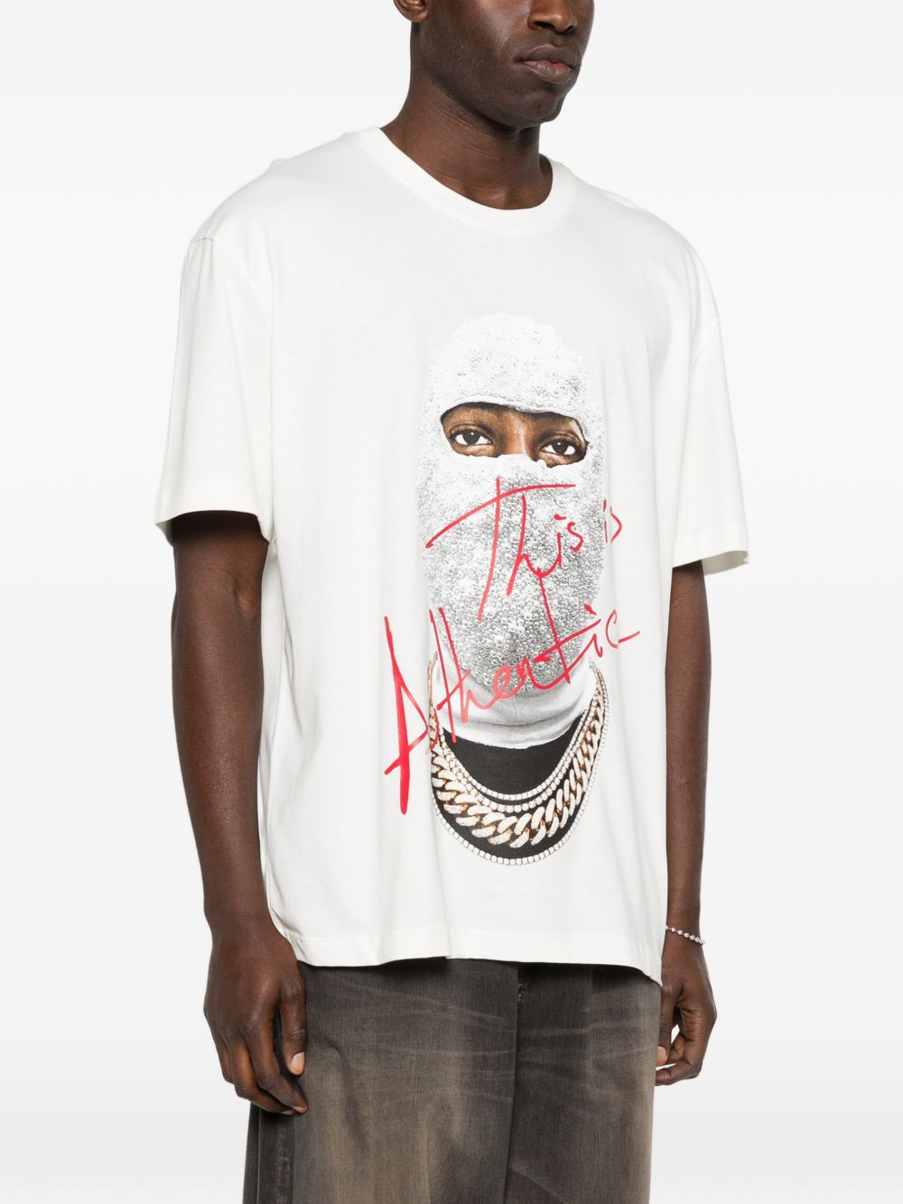 T-shirt in cotone con stampa girocollo NUS26286 081 IH NOM UH NIT