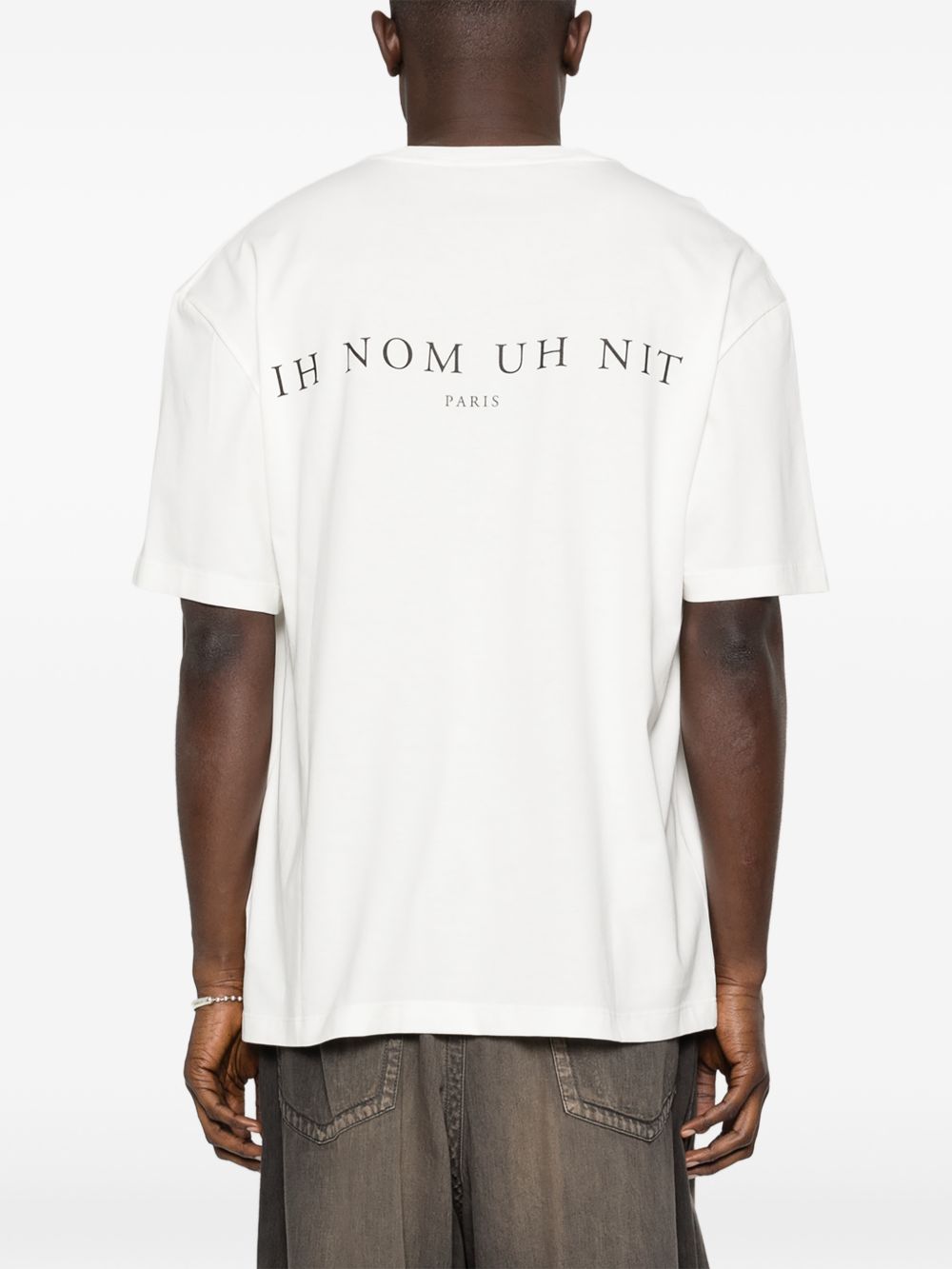 T-shirt in cotone con stampa girocollo NUS26286 081 IH NOM UH NIT