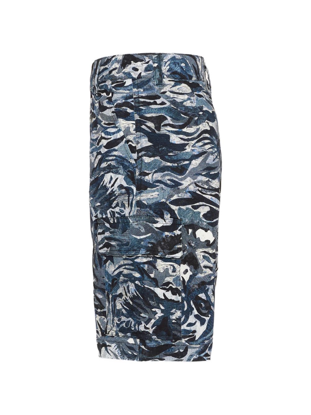 Shorts in cotone con stampa marmorizzata JBP26155BE BLACK JUST CAVALLI KIDS