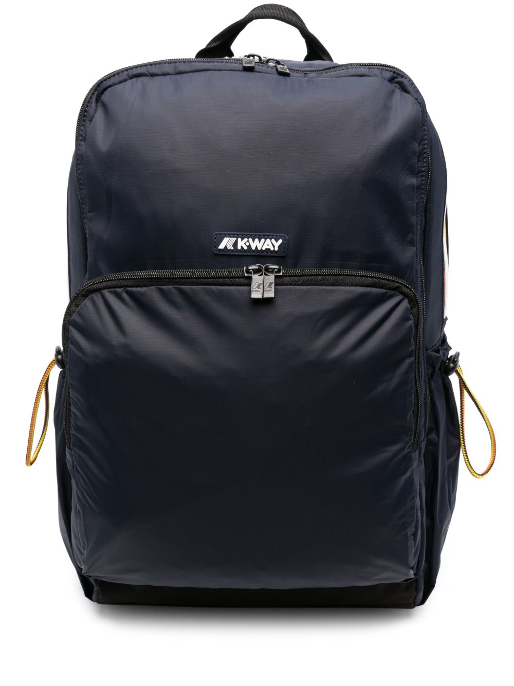 Zaino con zip frontale e dettagli arancioni K4112XW K89 K-WAY