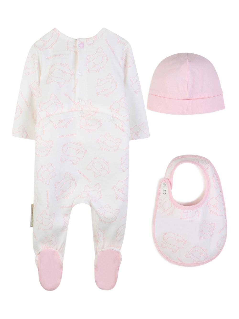 Set regalo tutina cappellino e bavaglino Z31045 N74 KARL LAGERFELD KIDS