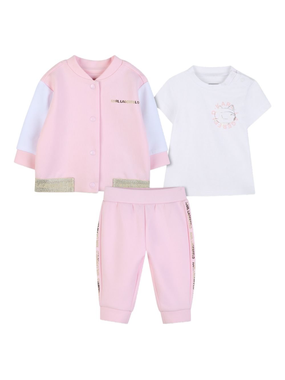 Completo tre pezzi con giacca bomber Z31047 S01 KARL LAGERFELD KIDS