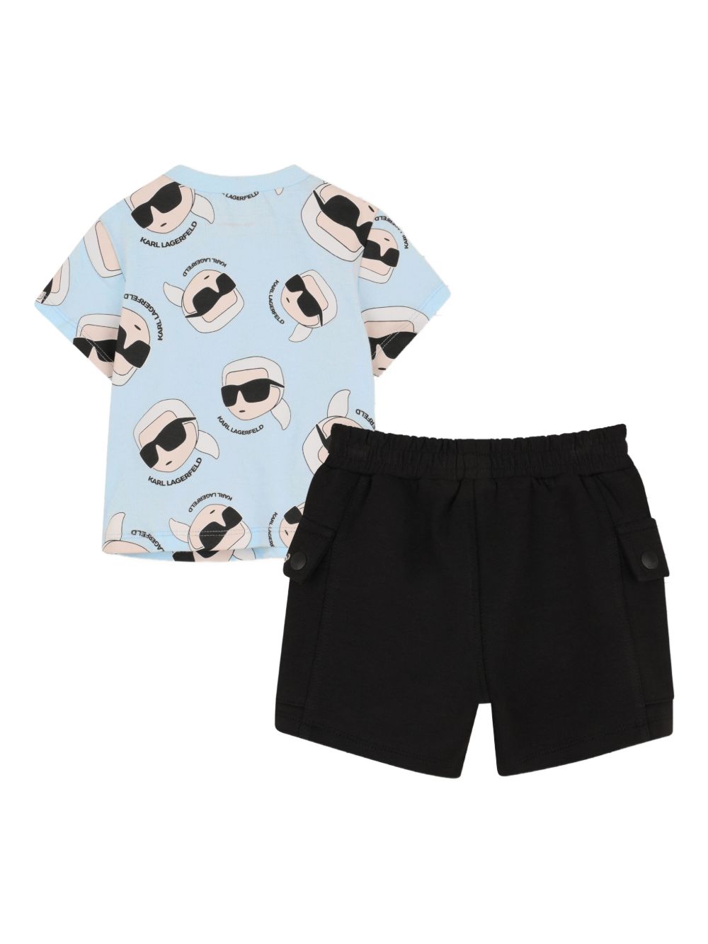 Completo t-shirt e shorts con stampa Z31070 77X KARL LAGERFELD KIDS