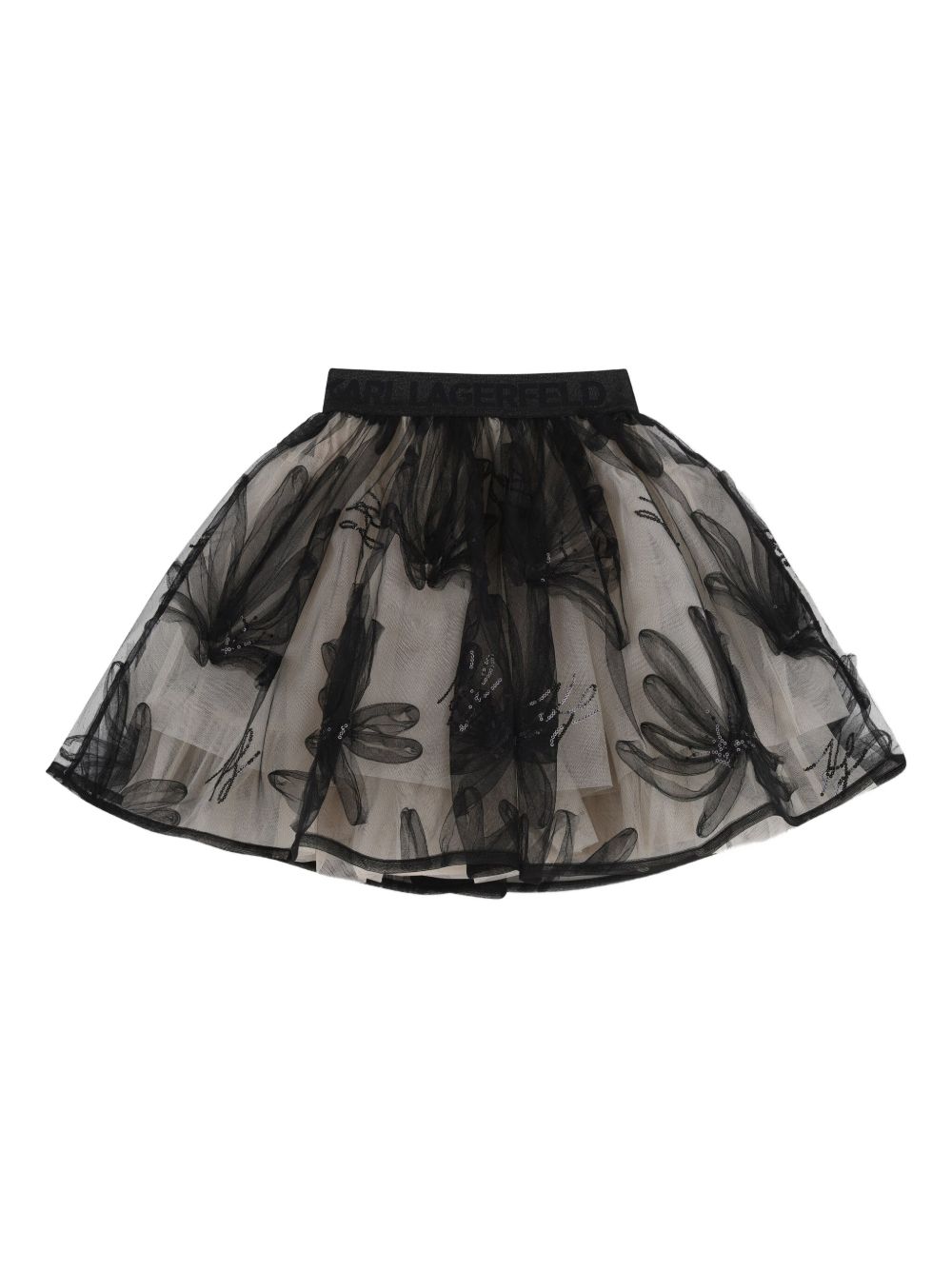 Gonna in tulle con stampa Z31121 192 KARL LAGERFELD KIDS