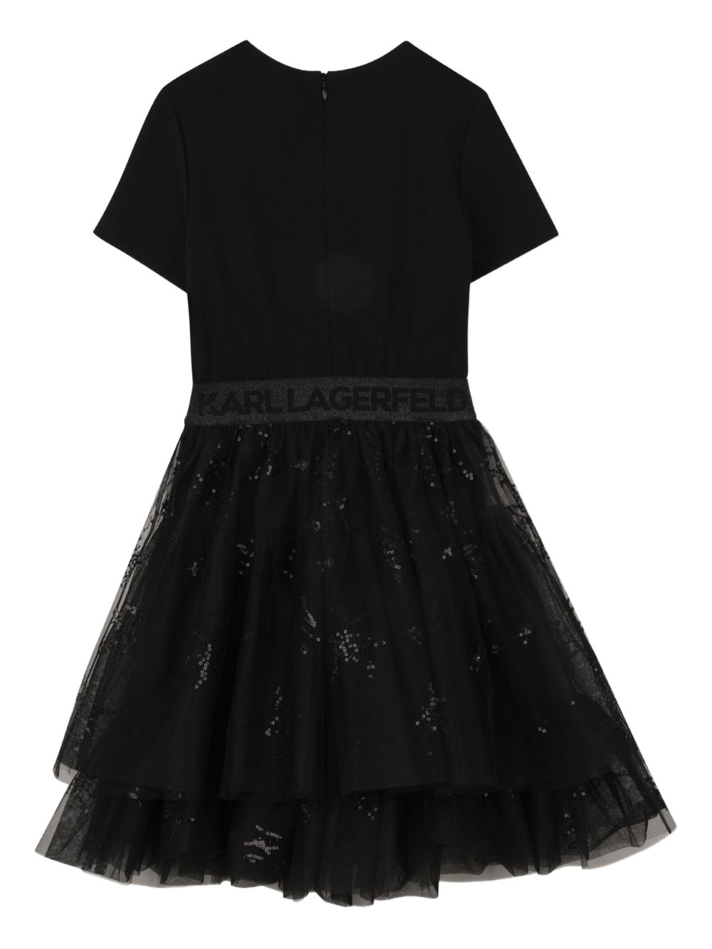 Abito con giacchina e gonna in tulle con paillettes Z31142 09B KARL LAGERFELD KIDS