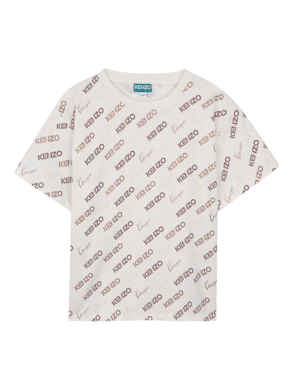 T-shirt con stampa logo all-over K61686 117 KENZO KIDS