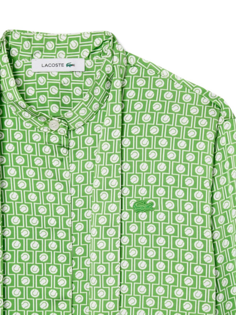 Camicia con fiocco motivo geometrico CF2626 4SI LACOSTE