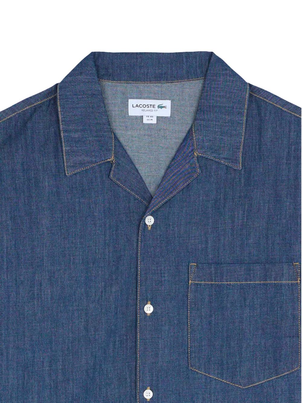 Camicia a maniche corte in denim con collo camp CH1869 MK9 LACOSTE