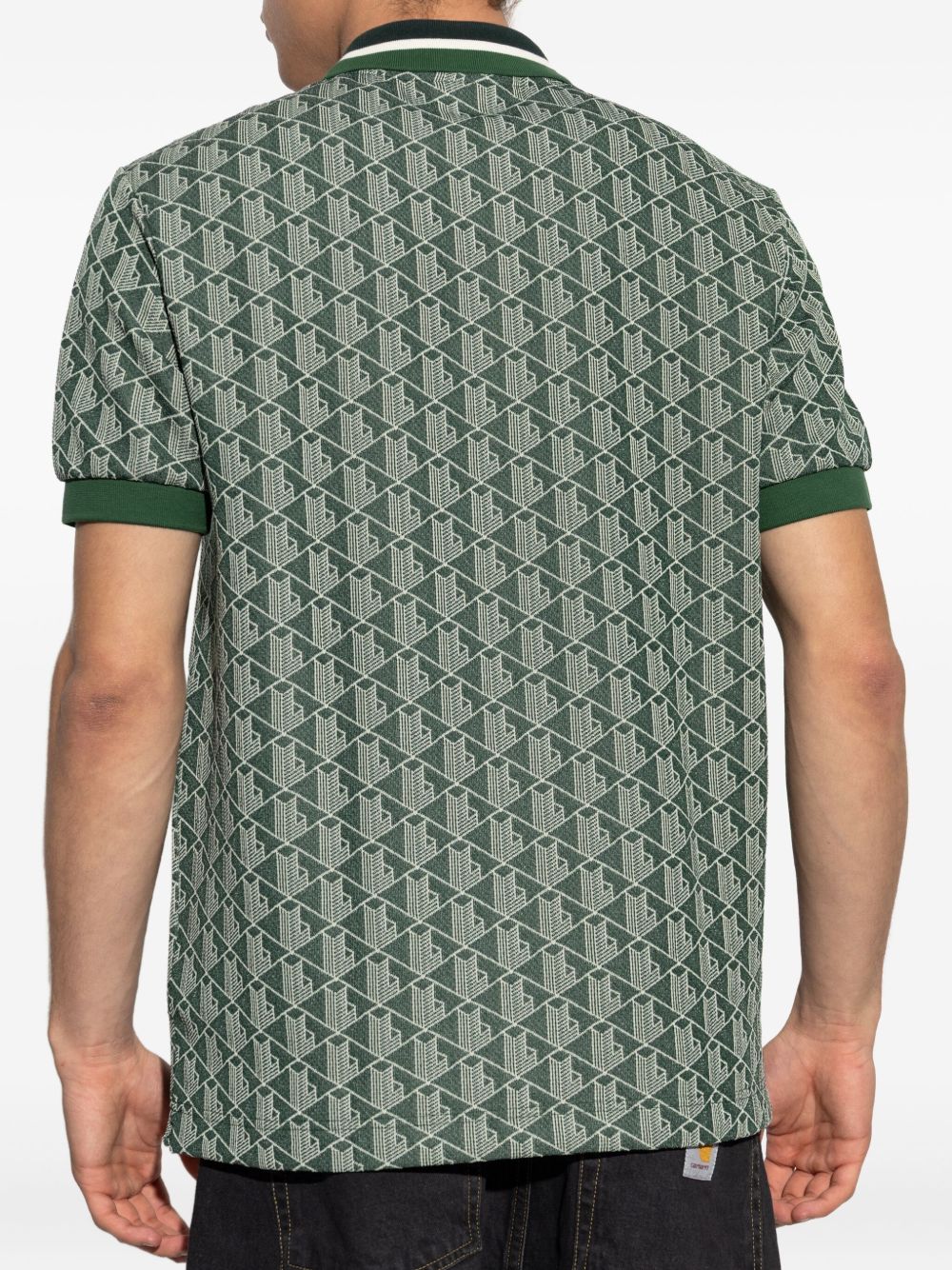 Polo in piqué con stampa geometrica DH1417 D1R LACOSTE