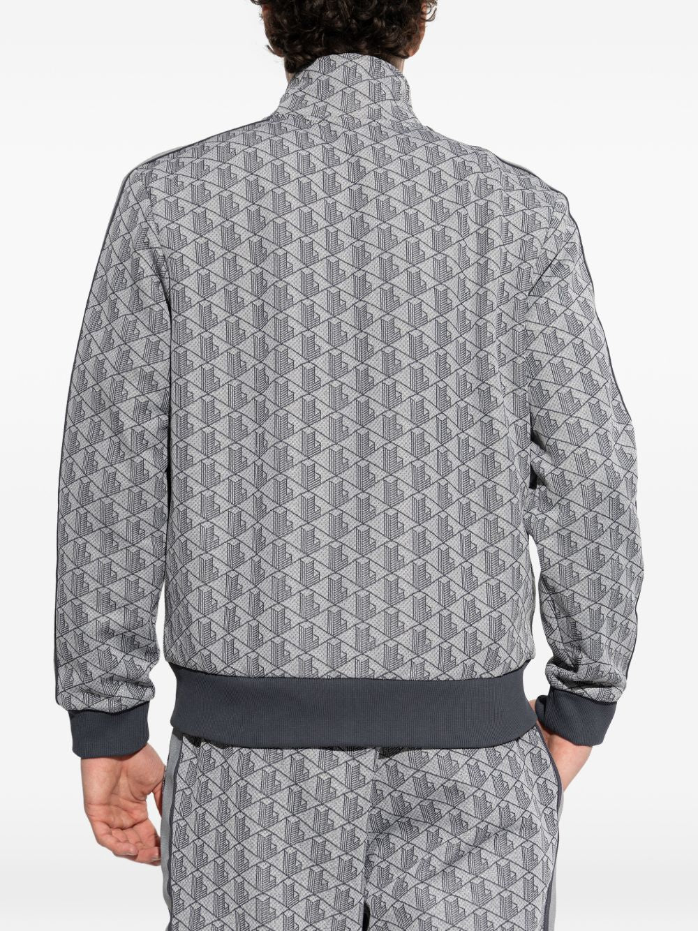 Felpa con zip e stampa geometrica SH1368 41I LACOSTE