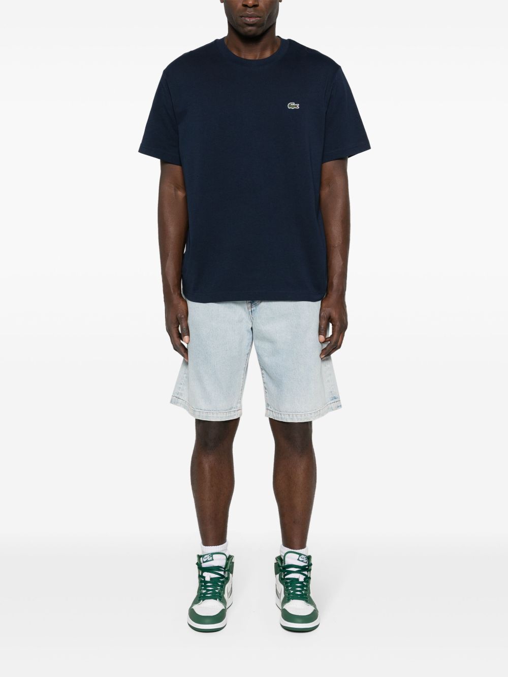 T-shirt in jersey di cotone girocollo TH7318 166 LACOSTE