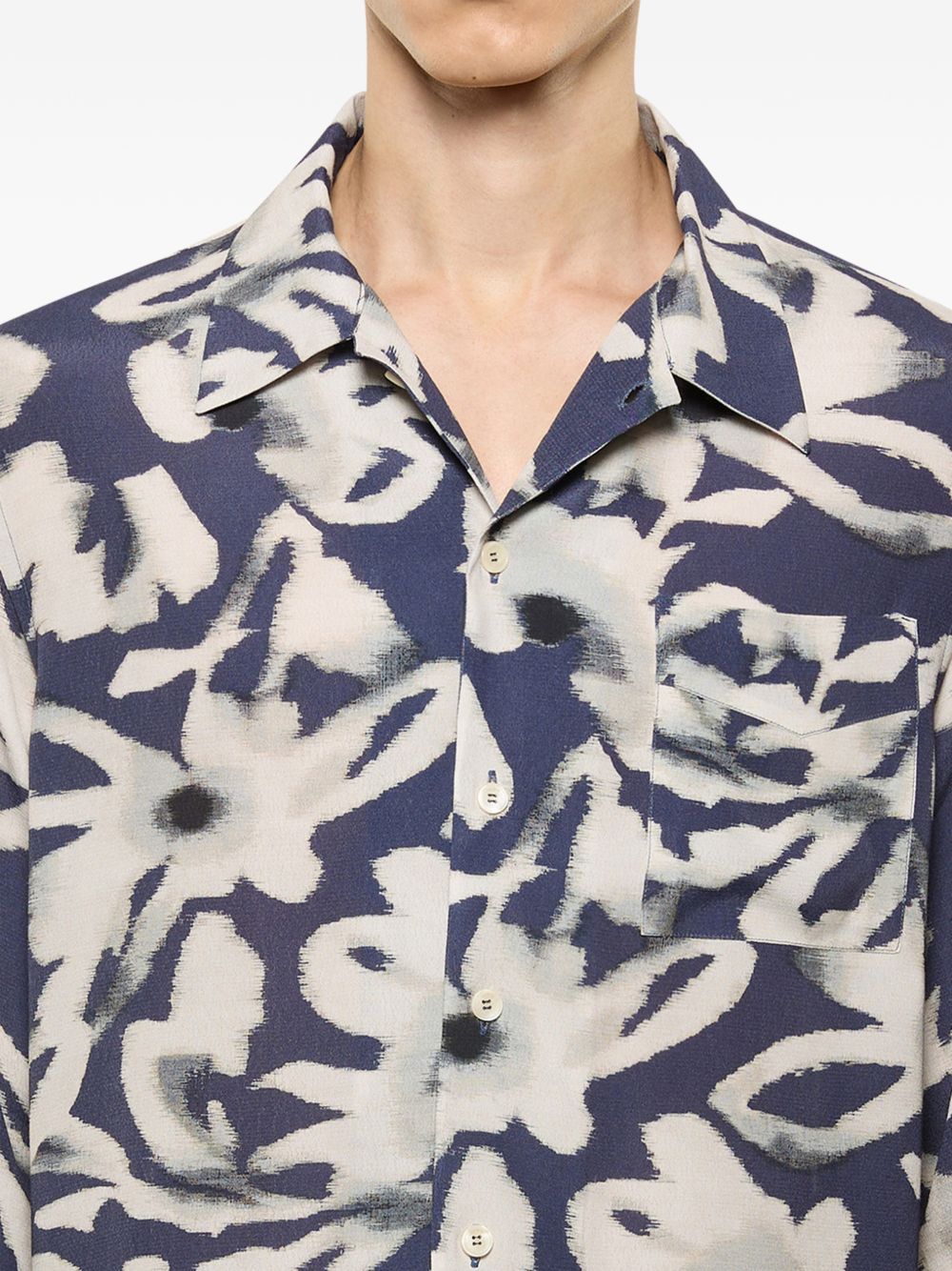 Camicia a stampa floreale con colletto classico S6LAMASI081 160 LANEUS