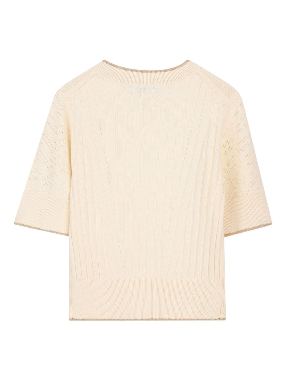 Maglia a maniche corte con dettagli traforati N30350 519 LANVIN KIDS