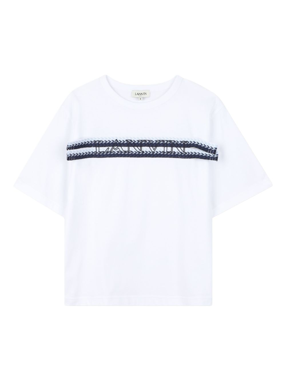 T-shirt con stampa logo N30362 N48 LANVIN KIDS