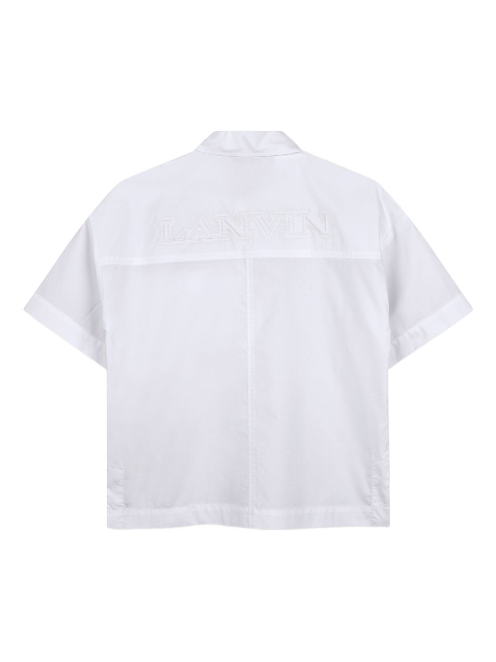 Camicia in cotone a maniche corte N30364 10P LANVIN KIDS