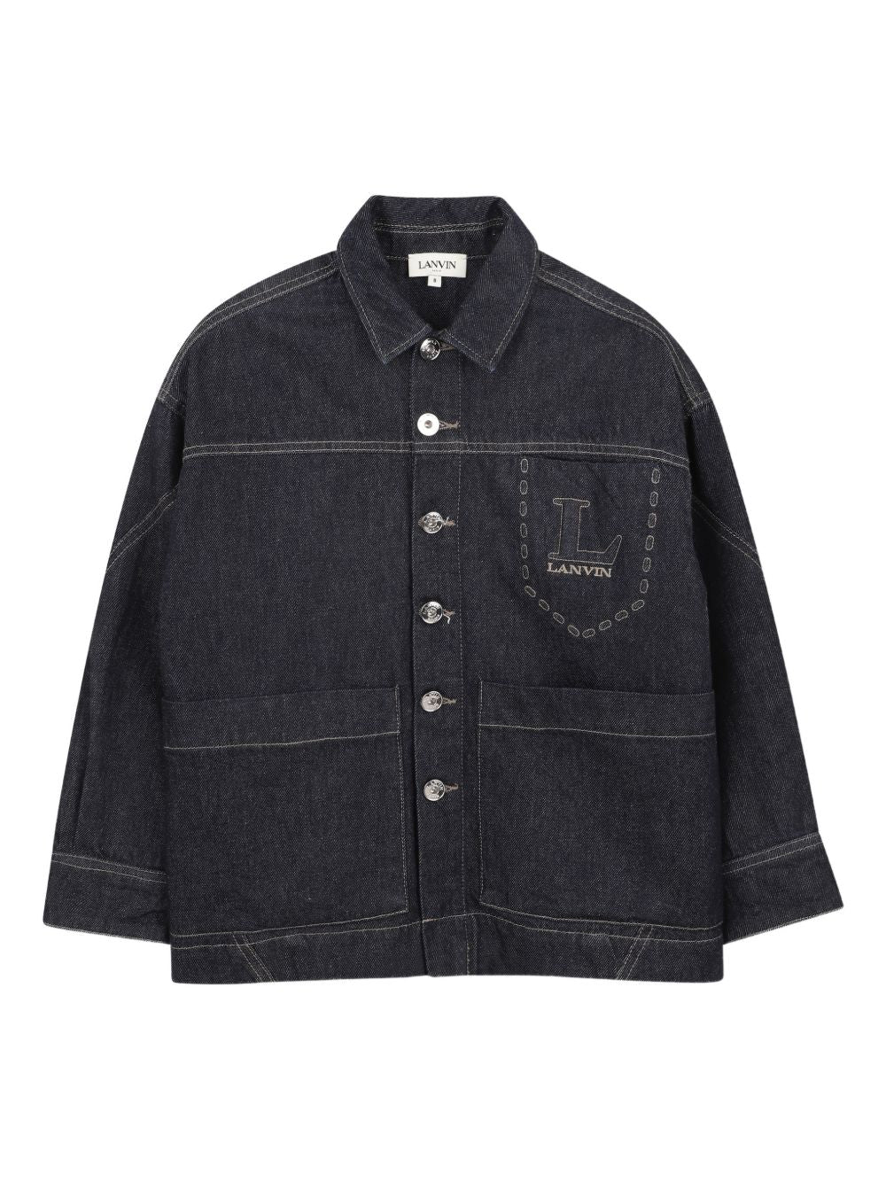 Giacca denim con ricamo N30379 Z28 LANVIN KIDS