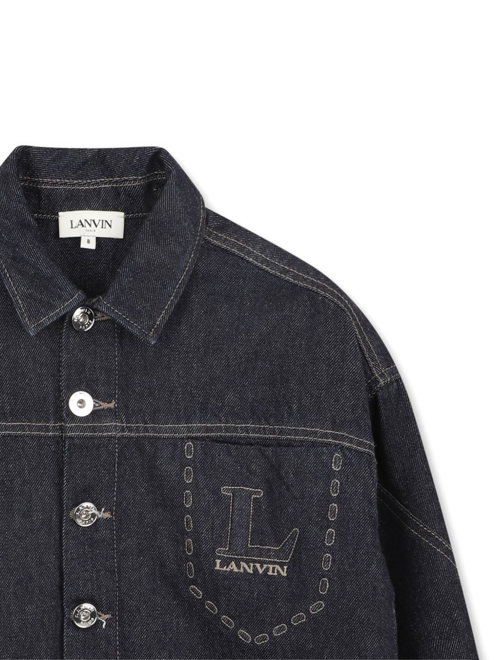 Giacca denim con ricamo N30379 Z28 LANVIN KIDS