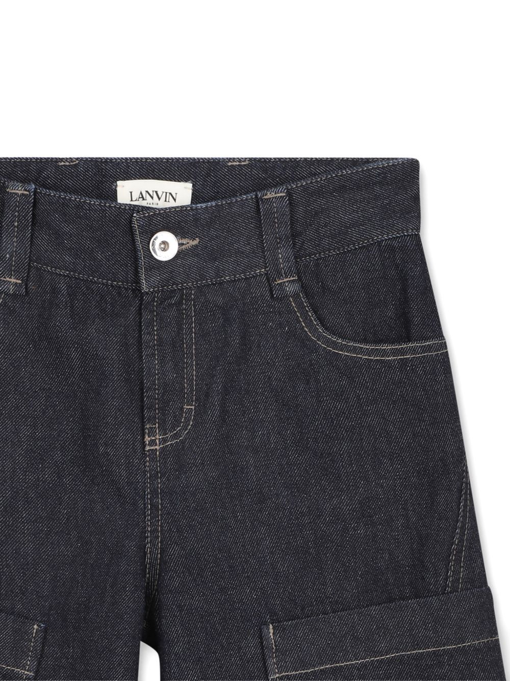 Bermuda in denim con tasche cargo N30380 Z28 LANVIN KIDS