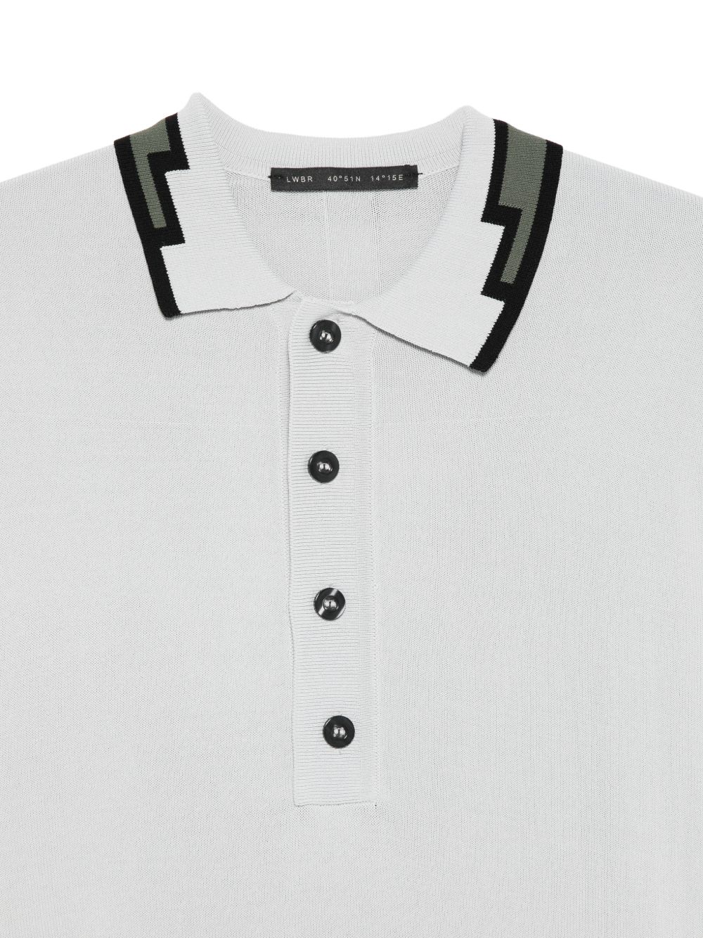 Polo in viscosa riciclata con motivo zigzag LM26005 N049 LOW BRAND