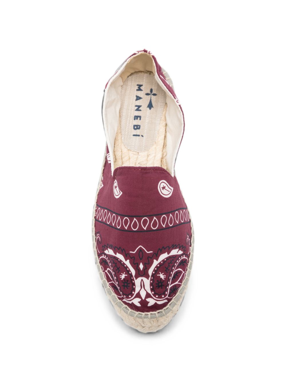 flat espadrillas X12N0 BURGUNDY MANEBI