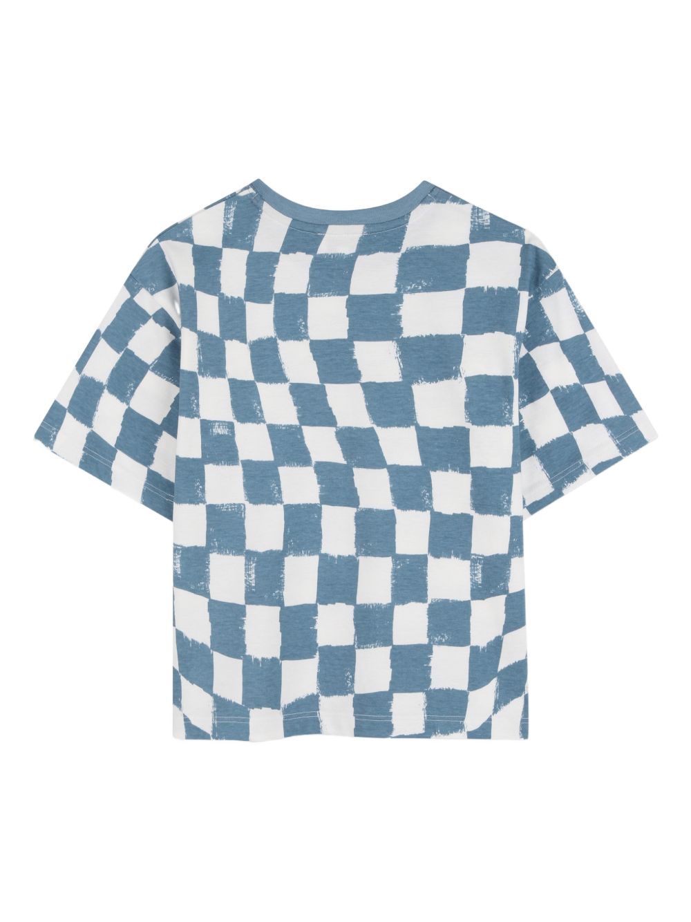 T-shirt in cotone biologico a scacchiera W60770 80B MARC JACOBS KIDS