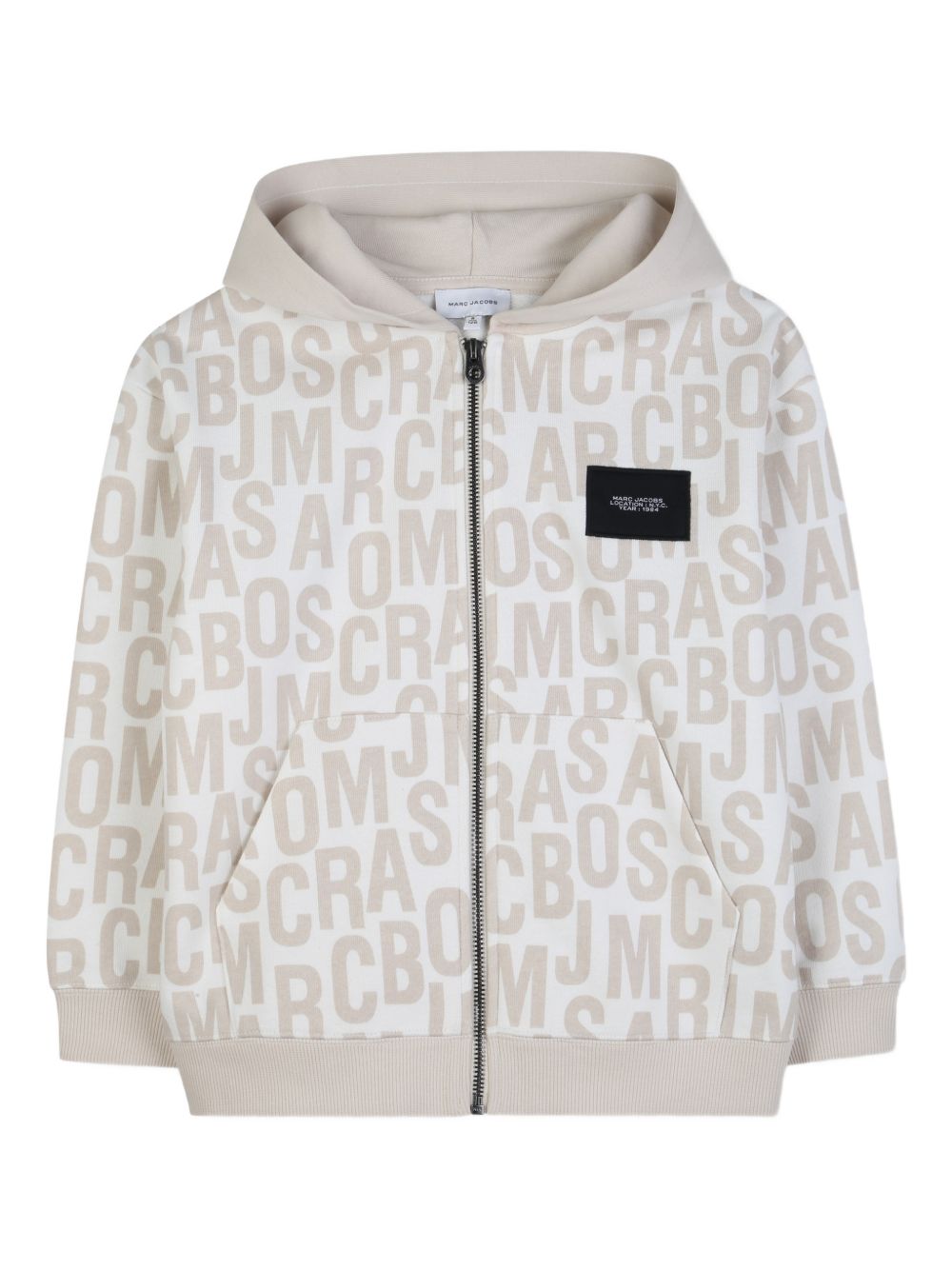 Felpa zip con cappuccio in cotone organico W60775 126 MARC JACOBS KIDS