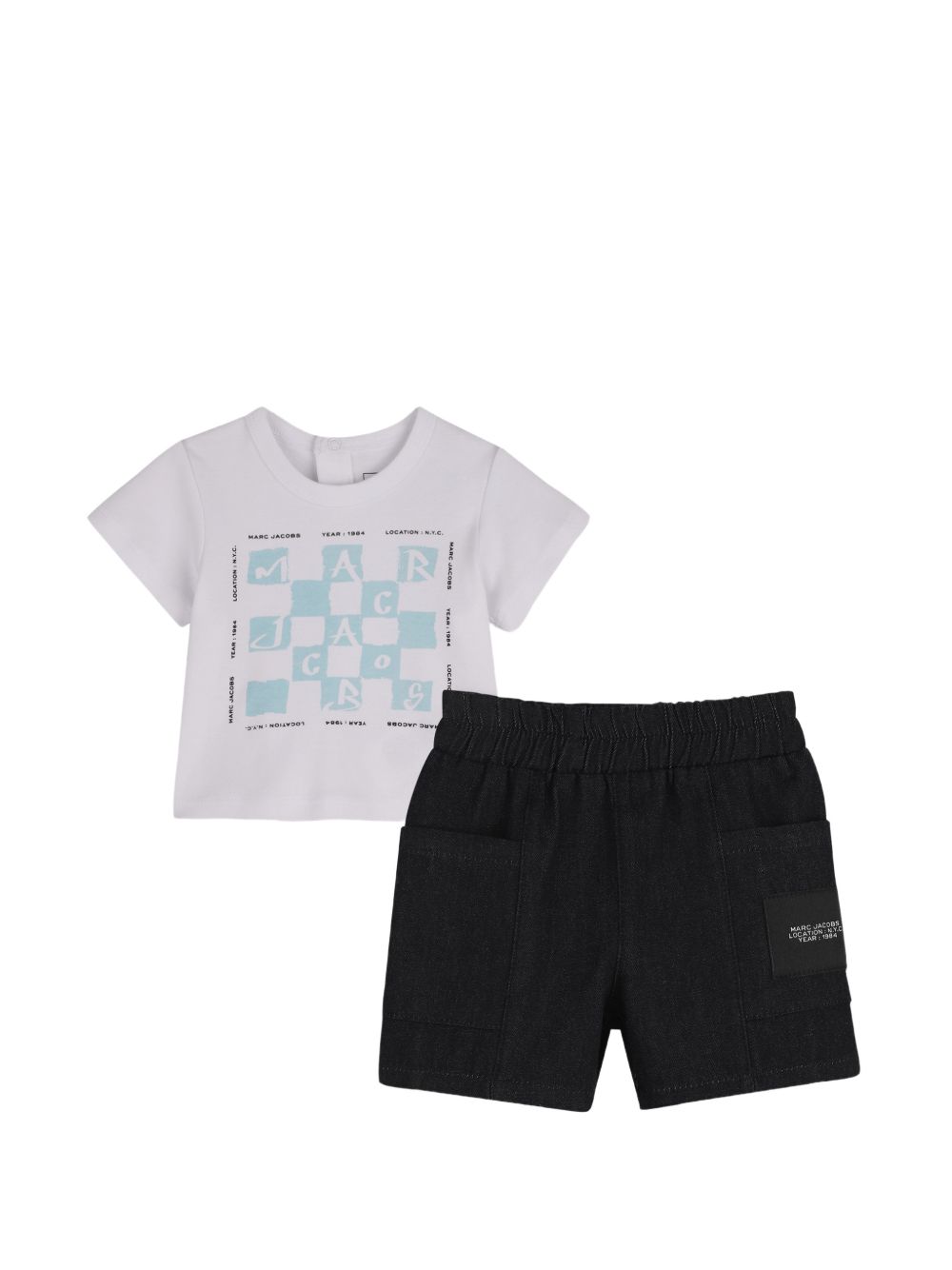 Completo t-shirt e shorts in cotone W60817 N48 MARC JACOBS KIDS
