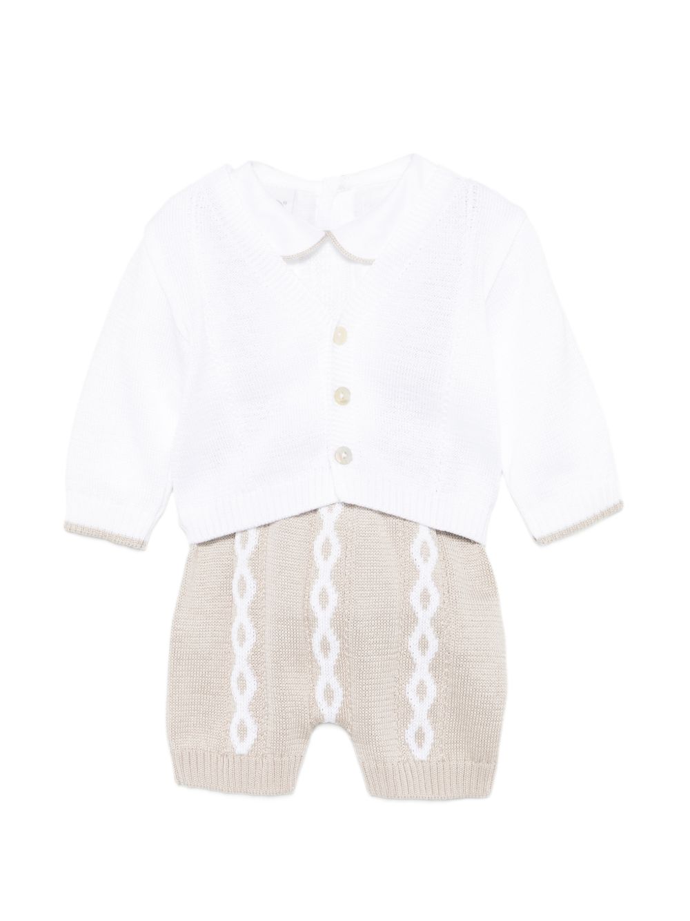 Completo maglia e pantaloni in cotone con colletto EK6160 C10060 MARLU' KIDS