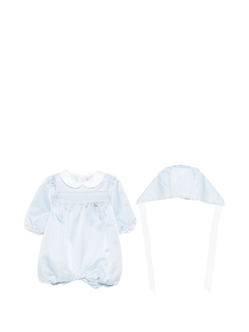 Pagliaccetto con smocking collo peter pan EV20021 C4POL MARLU' KIDS