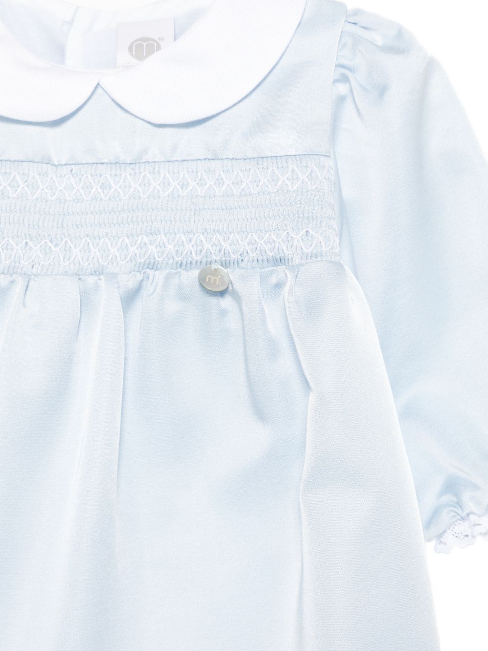 Pagliaccetto con smocking collo peter pan EV20021 C4POL MARLU' KIDS
