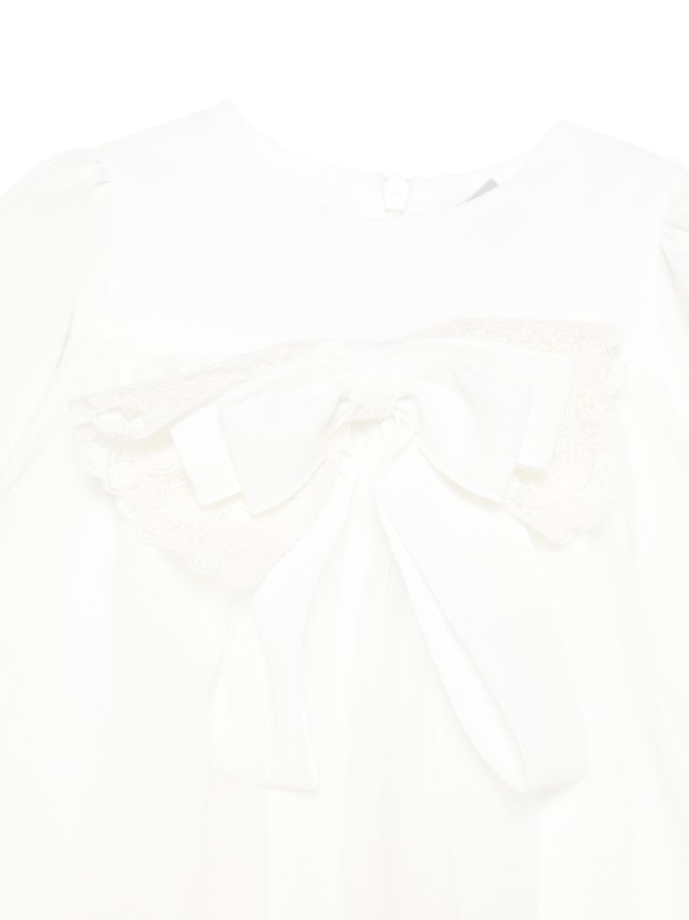 Abito con fiocco e pizzo maniche lunghe EV309ML C900 MARLU' KIDS
