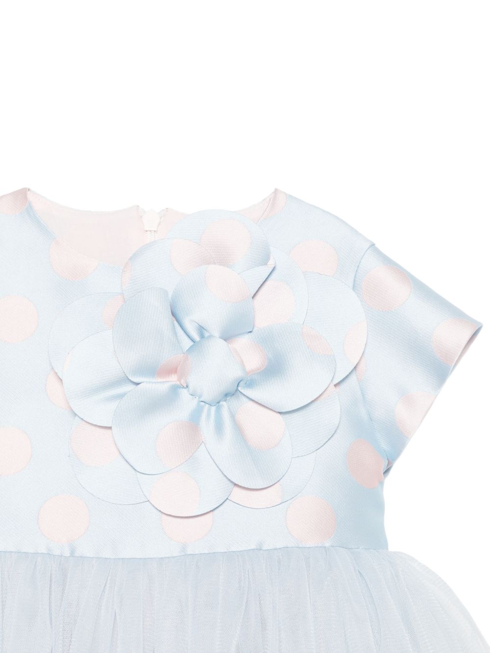 Abito a pois con gonna in tulle EV322MC C403 MARLU' KIDS