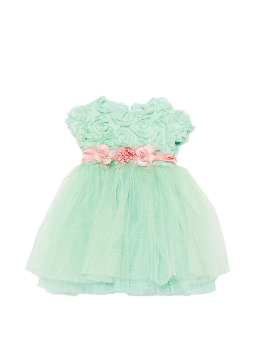 Abito in tulle con cintura a fiori EV330MC C699 MARLU' KIDS