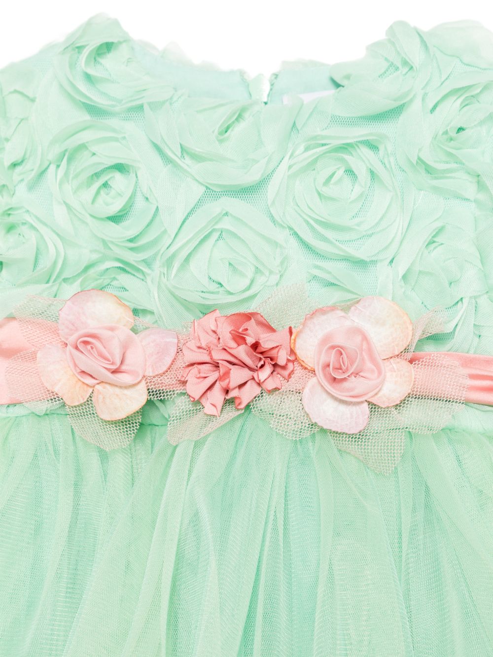 Abito in tulle con cintura a fiori EV330MC C699 MARLU' KIDS