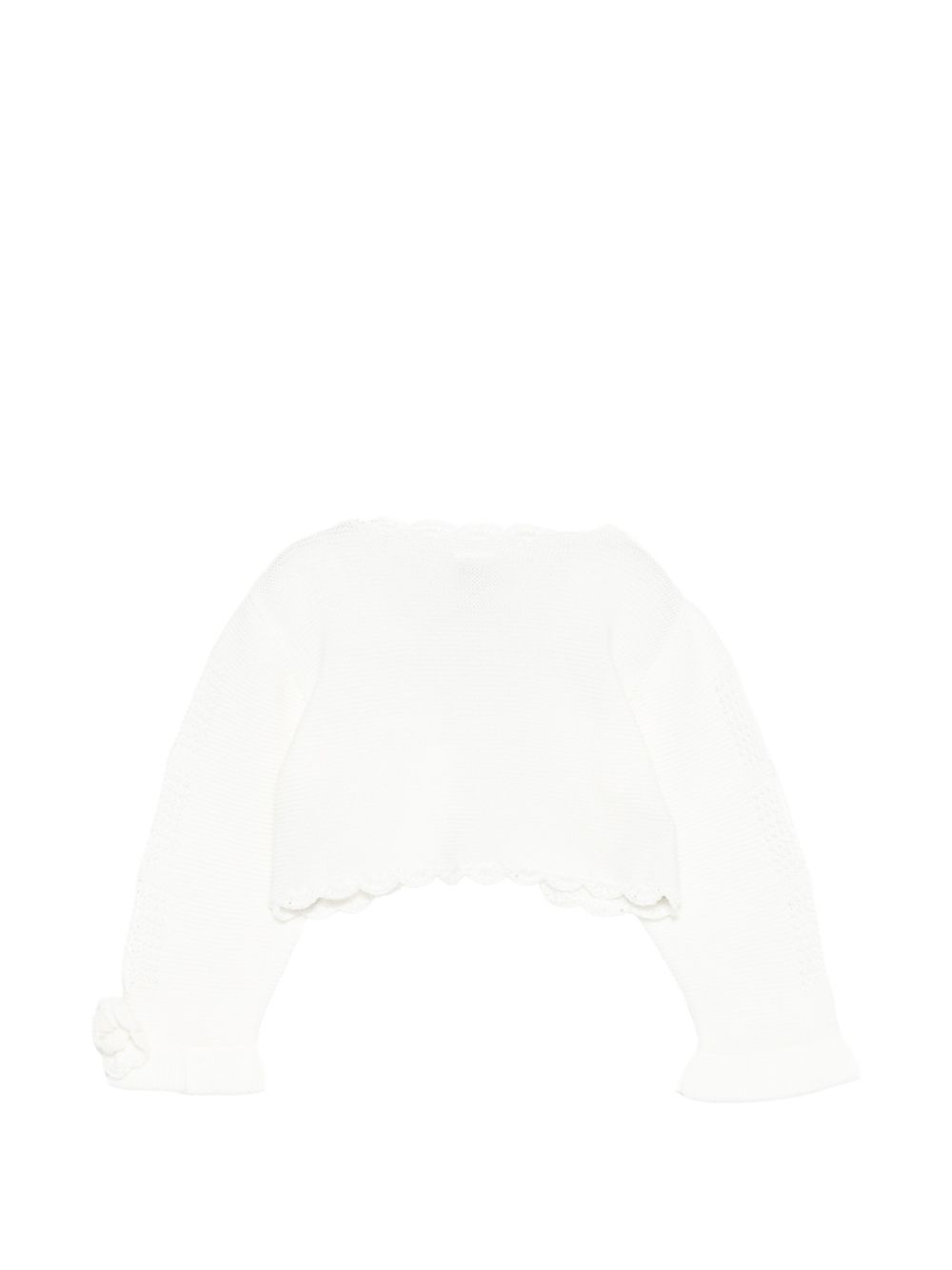 Cardigan in cotone con bordature smerlate EV33945 2 MARLU' KIDS