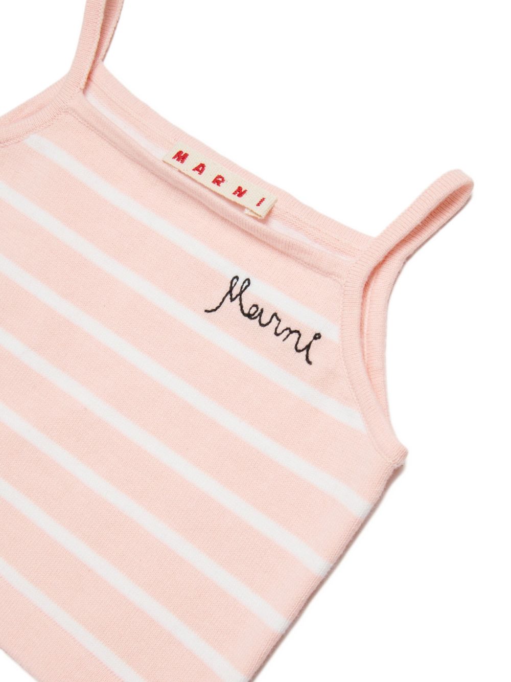 Canotta a righe senza maniche in cotone M01721M00X6 0M351 MARNI KIDS