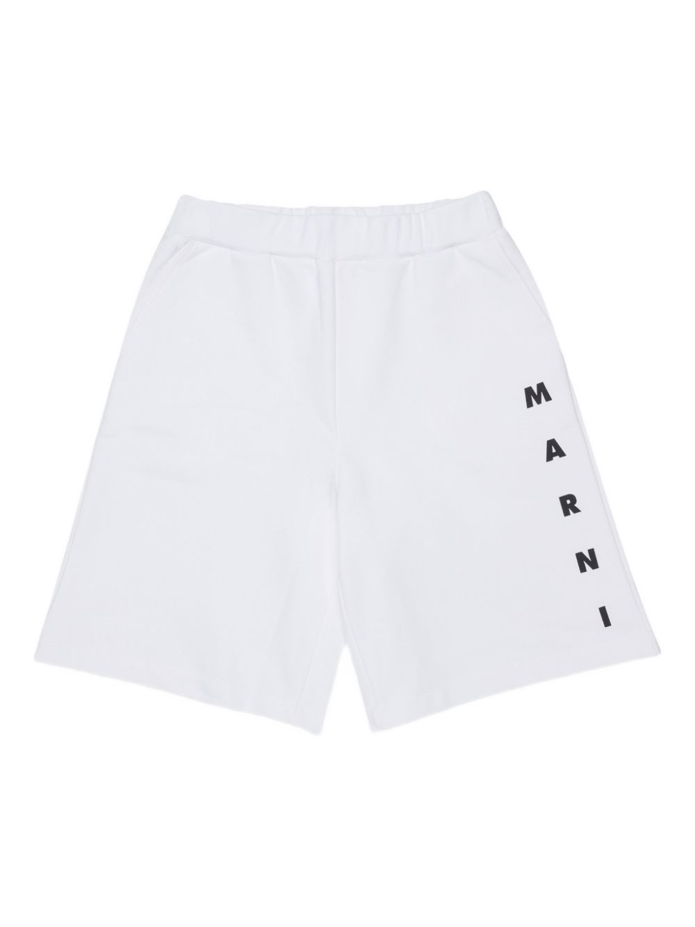 Bermuda in cotone con logo verticale M01823M00V0 0M100 MARNI KIDS