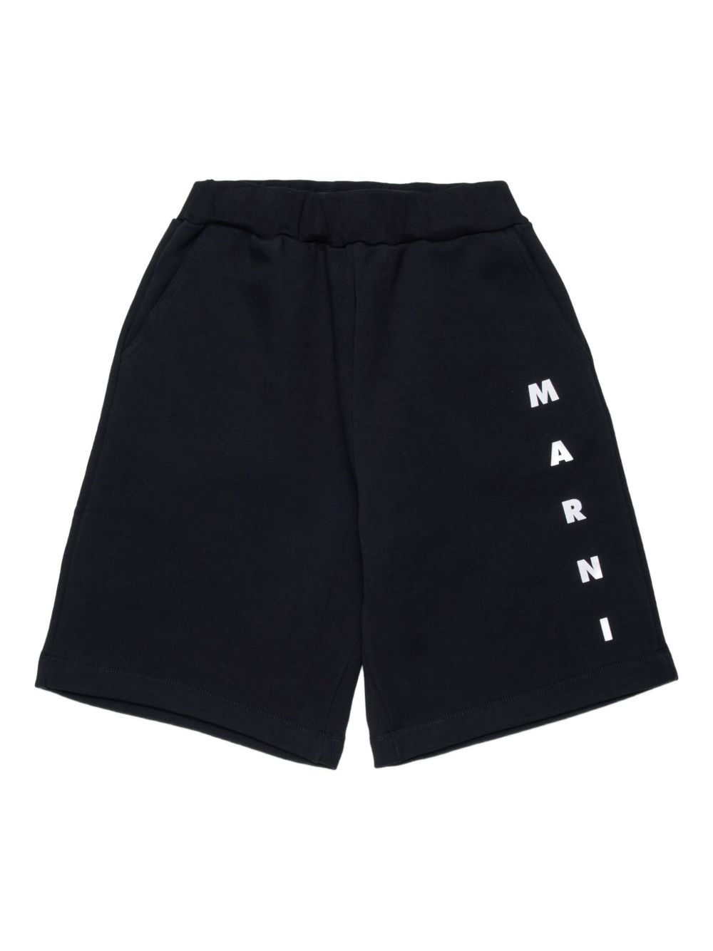 Bermuda in cotone con logo verticale M01823M00V0 0M900 MARNI KIDS