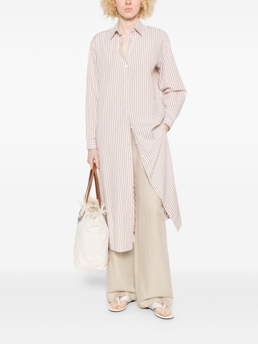 Abito camicia in cotone con ricamo ADN0001 01293L MC2 SAINT BARTH