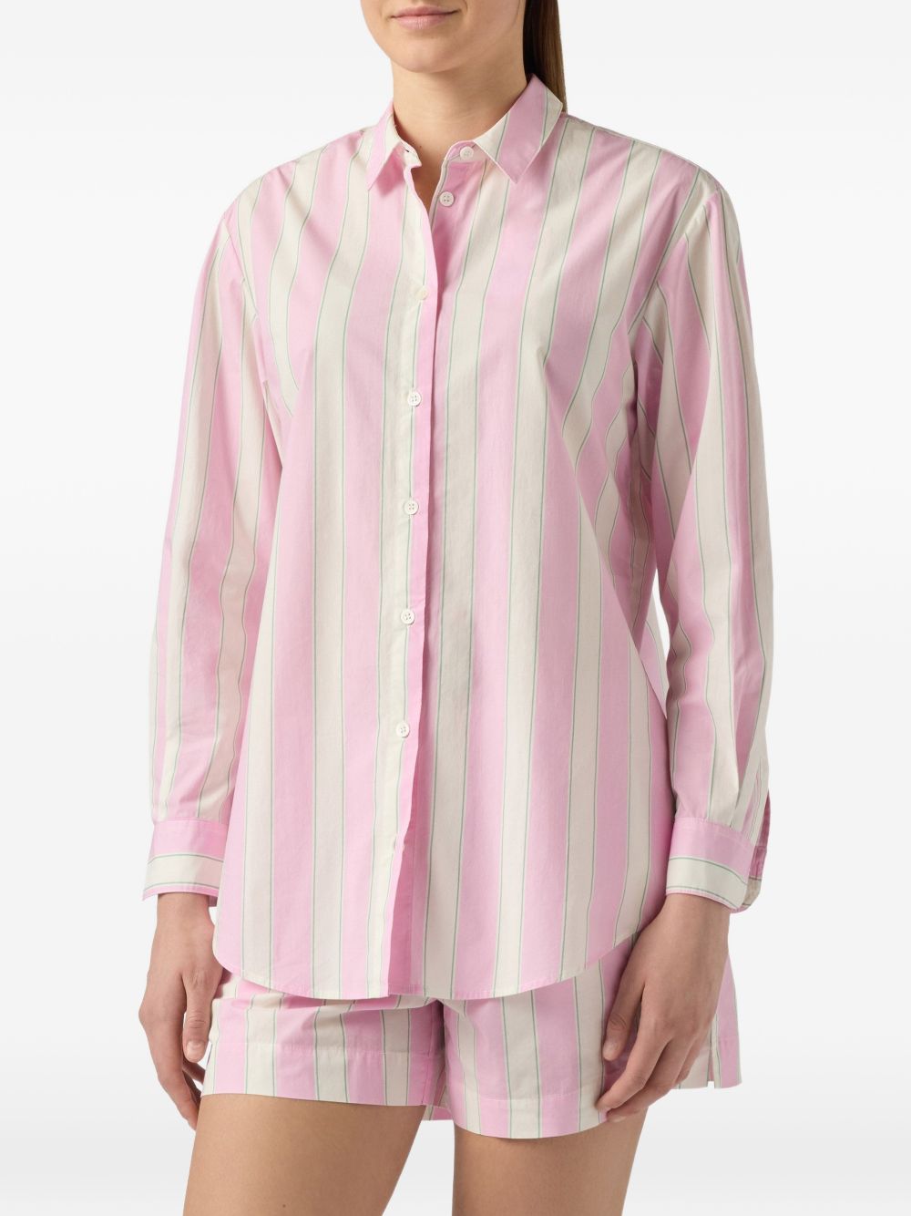 Camicia con colletto classico e ricamo lettering BRIG001 00897L MC2 SAINT BARTH