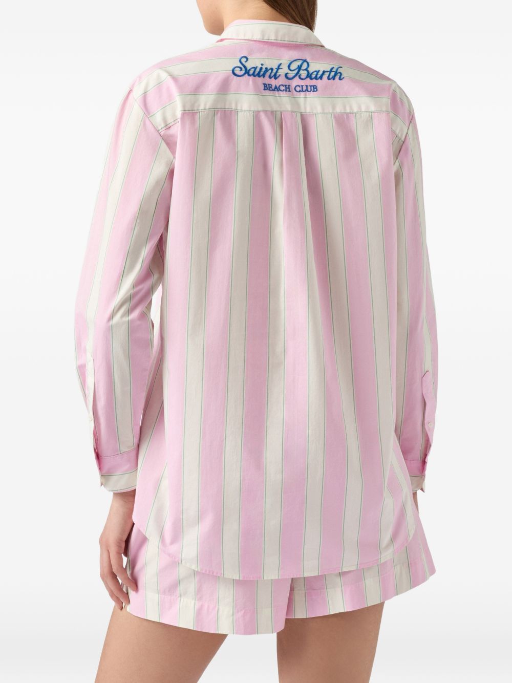 Camicia con colletto classico e ricamo lettering BRIG001 00897L MC2 SAINT BARTH