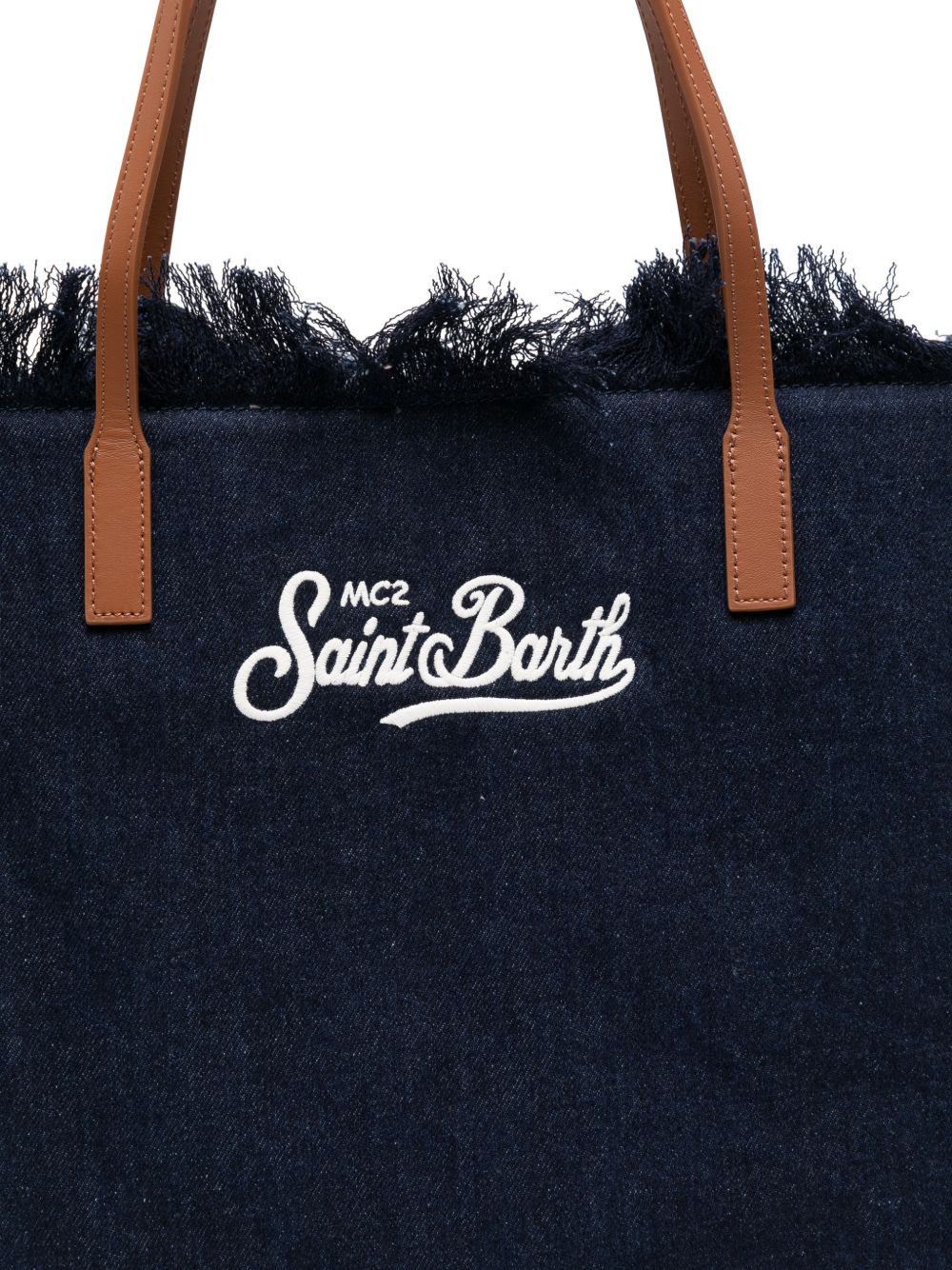 Borsa tote con frange denim CBF0001 01031L MC2 SAINT BARTH