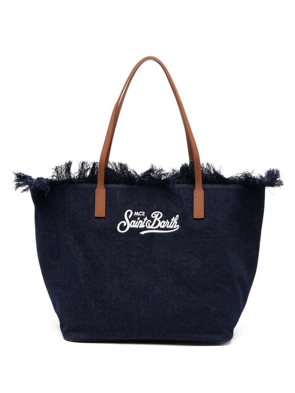 Borsa tote con frange denim CBF0001 01031L MC2 SAINT BARTH