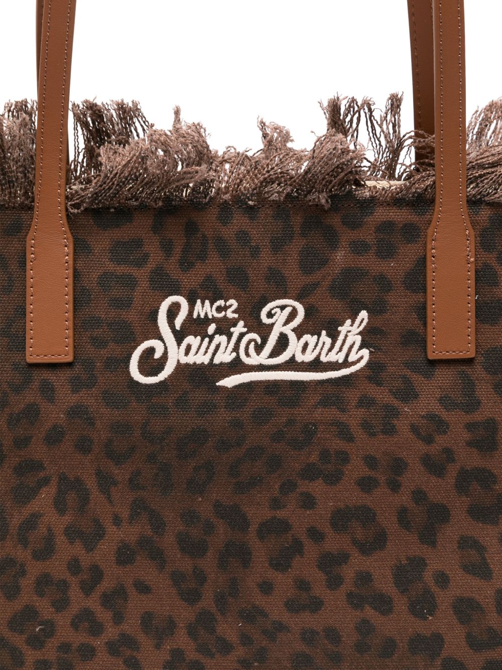 Borsa tote in denim con bordi sfrangiati CBMF001 00588L MC2 SAINT BARTH