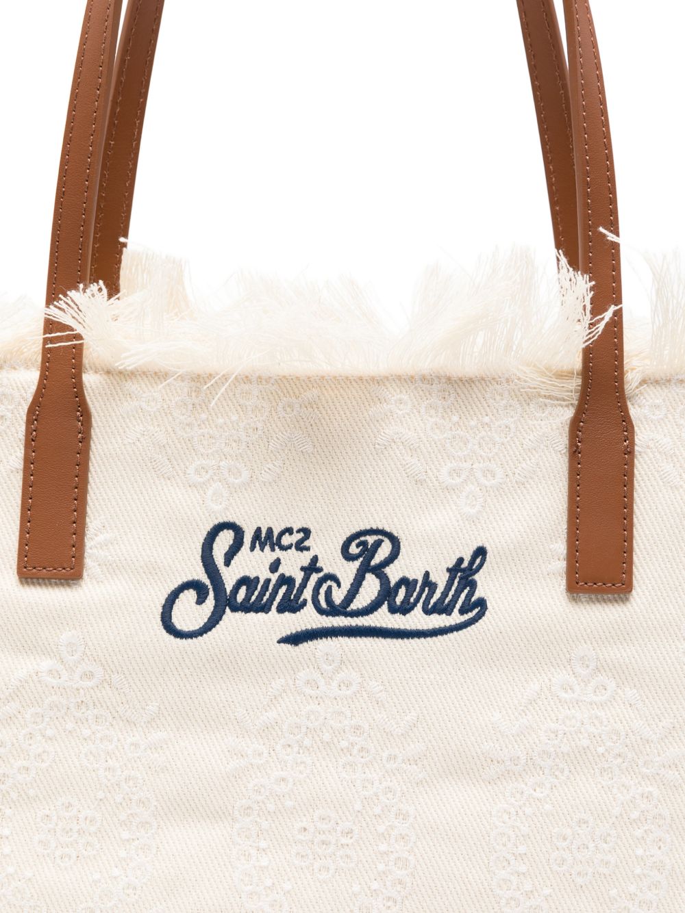 Borsa tote in denim con bordi sfrangiati CBMF001 01034L MC2 SAINT BARTH