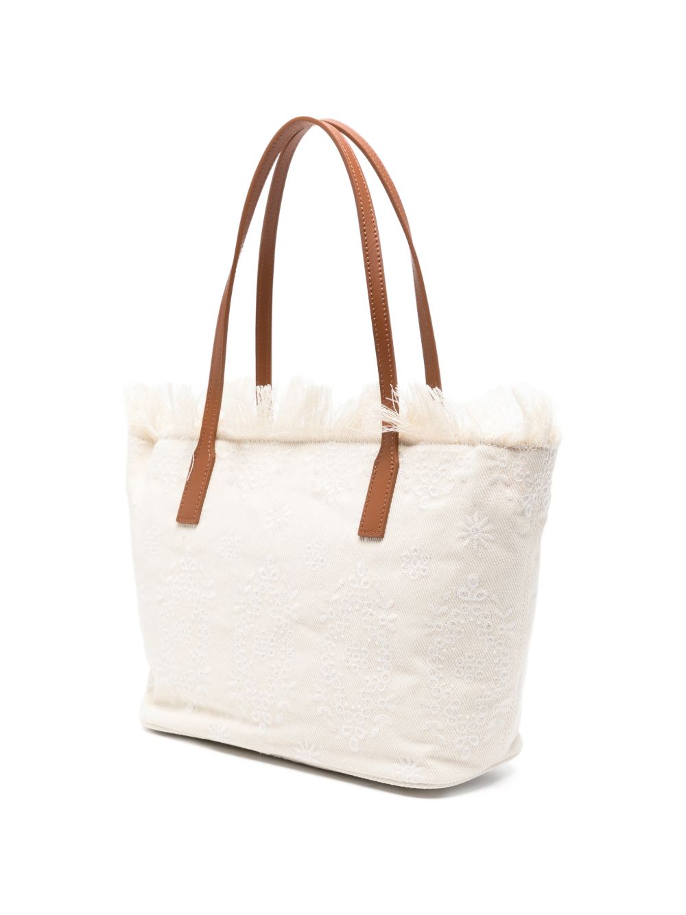 Borsa tote in denim con bordi sfrangiati CBMF001 01034L MC2 SAINT BARTH