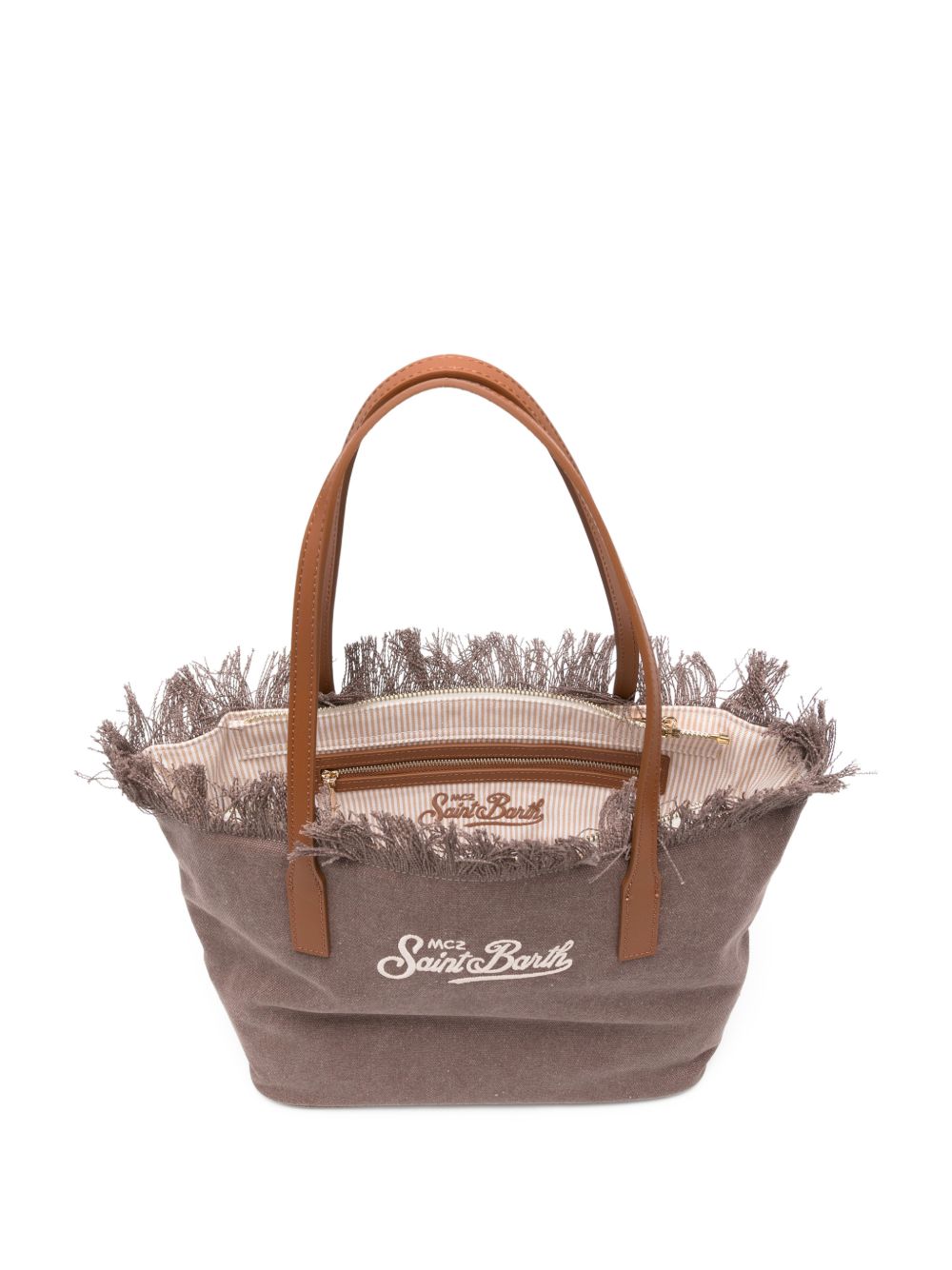Borsa tote in denim con bordi sfrangiati CBMF001 01742L MC2 SAINT BARTH