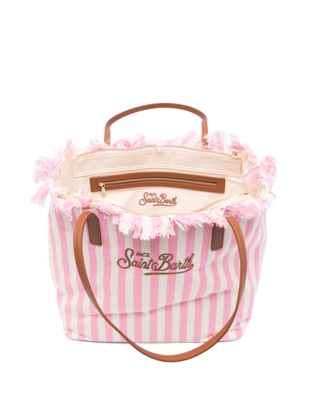 Borsa tote in denim con bordi sfrangiati CBMF001 01764L MC2 SAINT BARTH