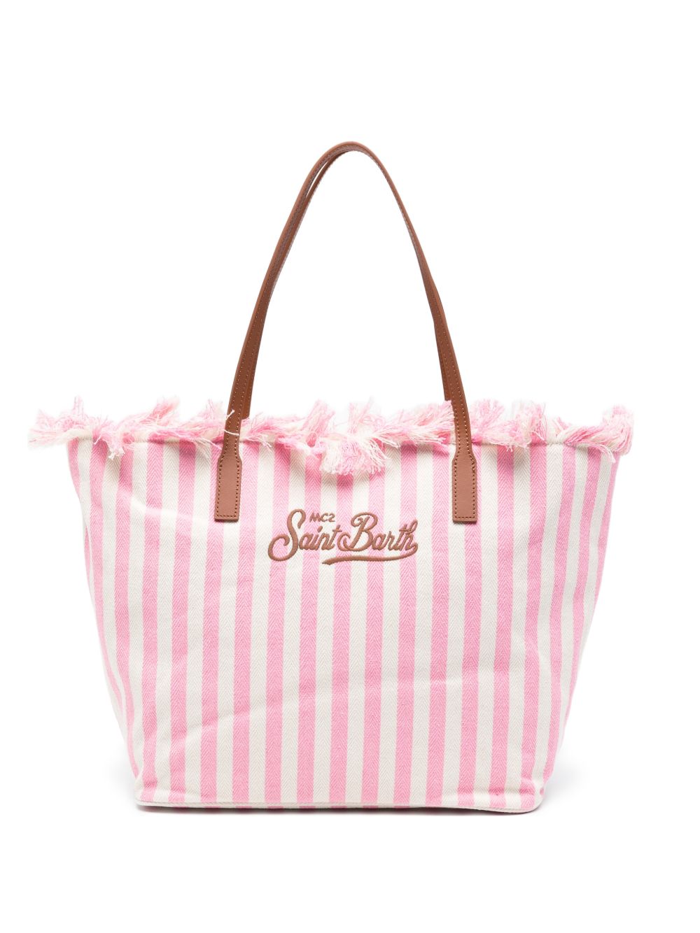 Borsa tote in denim con bordi sfrangiati CBMF001 01764L MC2 SAINT BARTH